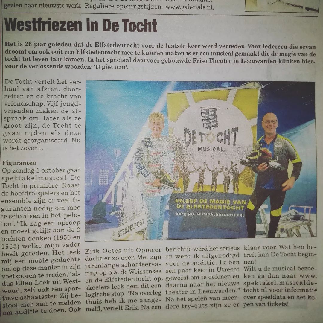 Erik Ootes, bekend bij Radboud voor het aanvoeren van de toergroep, rijdt mee in het peloton bij musical De tocht. Dat belooft wat voor zijn conditie, meerdere Elfstedentochten rijden per week ๐ช