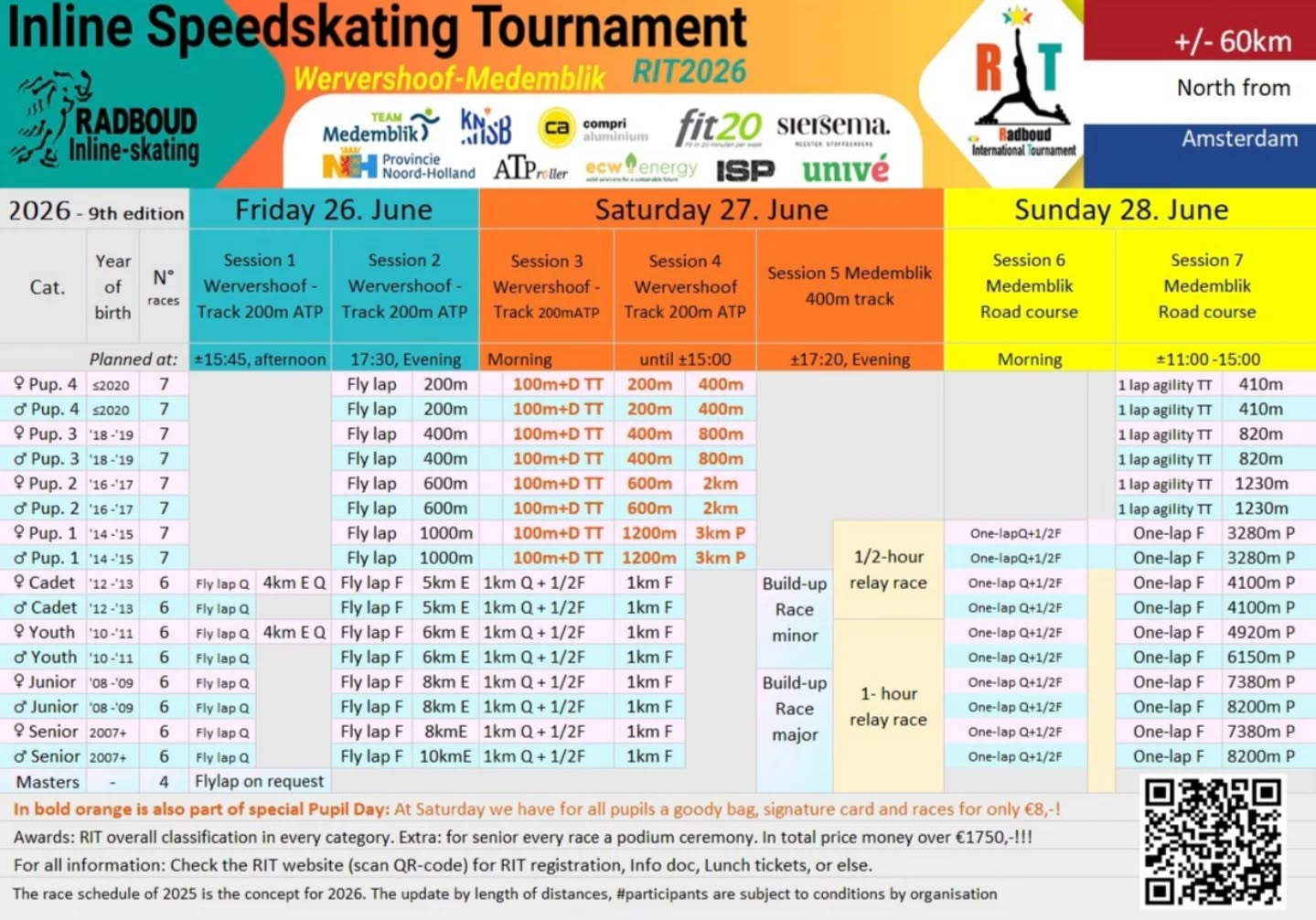 📝Sign-in RIT2026 is opened 🎉
.
.
.
📝🔗 Registration Races RIT2026:
https://forms.gle/EM13viZ5fPmzEruEA

ℹ️ 🔗 The information bulletin (2026) ℹ️🔗: https://docs.google.com/document/d/1m3Y-Rn8AKXp3SAGzrNH_Al-r_AoXZwqYZ3oVd9MFA5k/edit?usp=sharing

RIT2026  #inlineskating #skeeleren #Medemblik #Wervershoof Radboud speedskating patinaje
